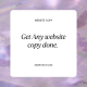 Website Copy